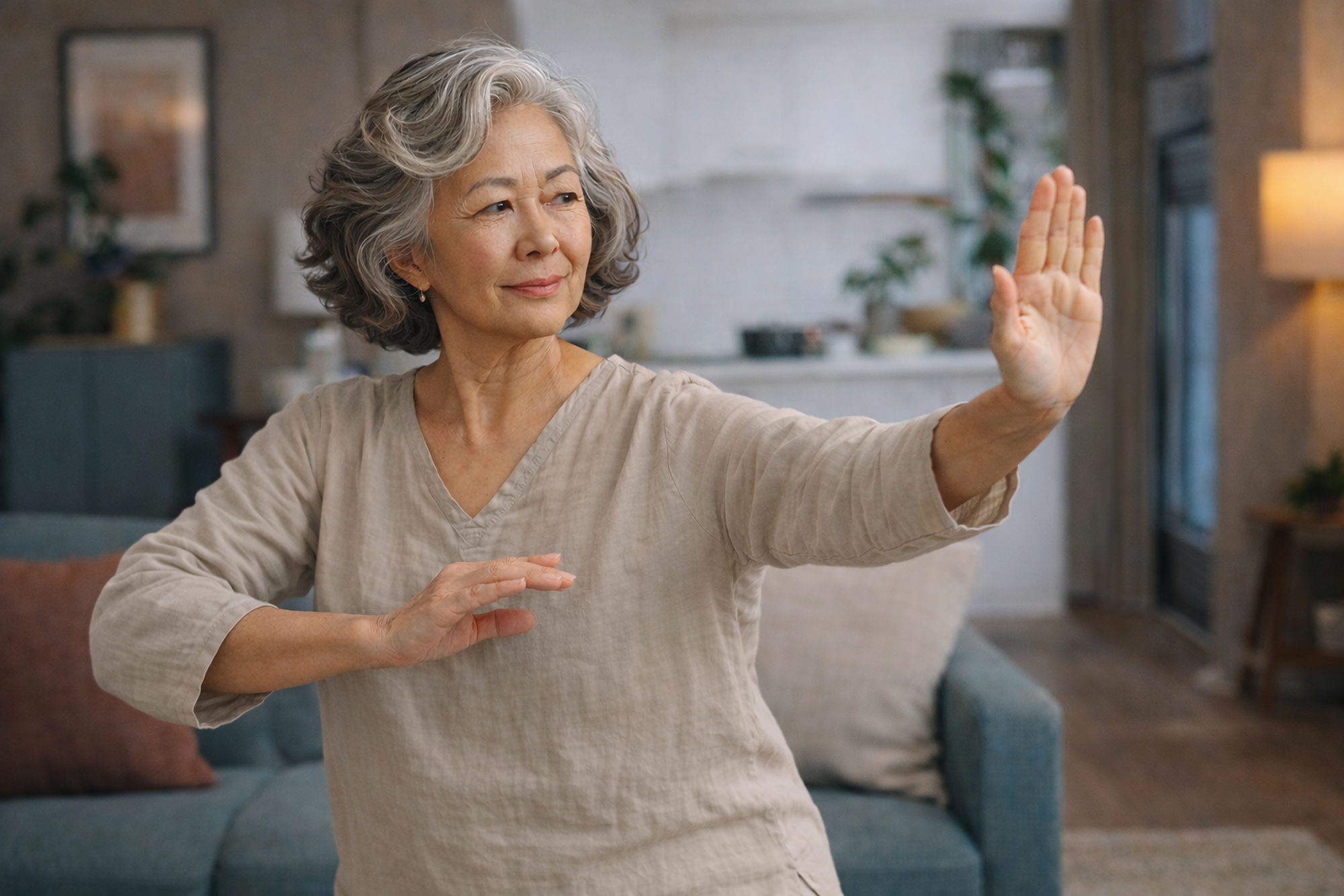 Laura Mei Turner practicing Tai Chi